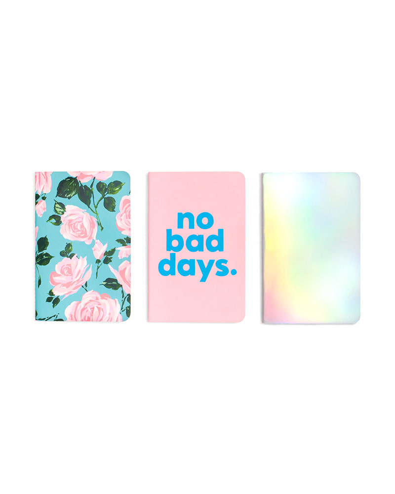Hold That Thought Notebook Set, Rose Parade/Holographic/No Bad Days